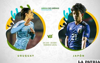Uruguay y Japón jugarán desde las 19:00 en el Arena do Gremio /conmebol.com