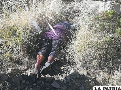 La mujer fue hallada sin vida en el cerro Azanaque el lunes por la tarde /LA PATRIA