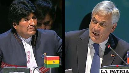 Morales y Piñera se enfrascaron en discusiones sin sentido /LA-RAZON.COM