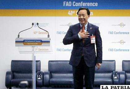 El viceministro de Agricultura de China, Qu Dongyu, ahora a cargo de la dirección general de la FAO /Listín Diario