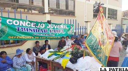 El velorio de Miguel Coico en Trinidad Pampa /ANF/Gabriel Escobar