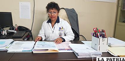 Presidente de la Asociación Alianza de Cuidados Paliativos Filial Oruro, Wanda Condarco /LA PATRIA