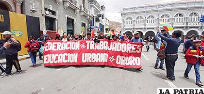Maestros urbanos de la ciudad participaron ampliamente en las movilizaciones de 2019 /LA PATRIA /ARCHIVO
