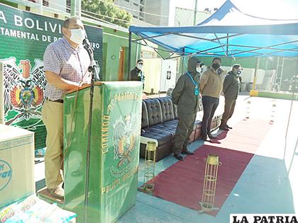 El viceministro Santa María estuvo presente recientemente en la ciudad de Oruro /LA PATRIA /archivo