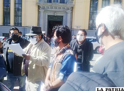 Comité de Defensa de Arte y Cultura Oruro movilizado /LA PATRIA
