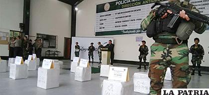 Mercadería secuestrada por las fuerzas del orden