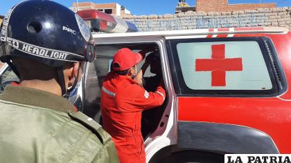 Bomberos trasladó hasta un nosocomio al herido /LA PATRIA