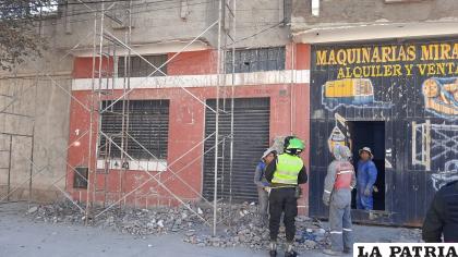 El trabajador se cayó desde lo alto del andamio /LA PATRIA