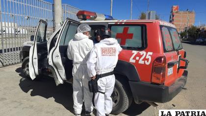 Bomberos coadyuvó en el traslado del albañil hasta el nosocomio /LA PATRIA