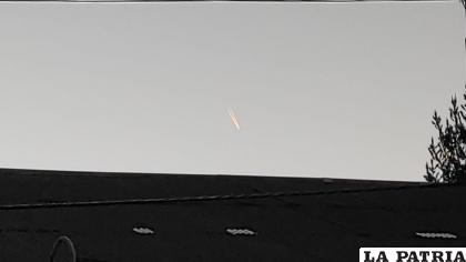 El objeto luminoso que apareció en el cielo orureño