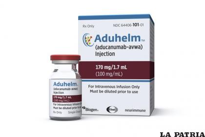 El medicamento aprobado por Estados Unidos para el mal de Alzheimer, Aduhelm /AP