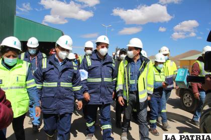 El Presidente Luis Arce estuvo presente en el reinicio de operaciones /LA PATRIA