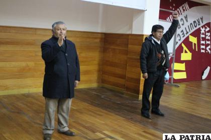 El juramento de las dos autoridades tras su victoria en los comicios de la UTO /LA PATRIA