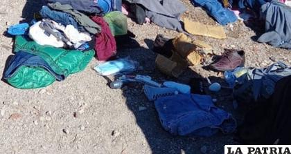 Algunas de las pertenencias de los fallecidos /Foto Lider