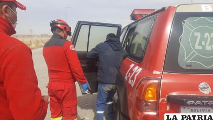 El herido fue evacuado por efectivos de Bomberos /LA PATRIA