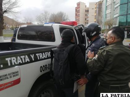 Fue aprehendido en Oruro y trasladado inmediatamente a La Paz /Foto Eduardo del Castillo