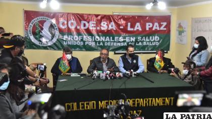 Médicos de La Paz reivindican sus demandas frente al Gobierno /LA RAZÓN