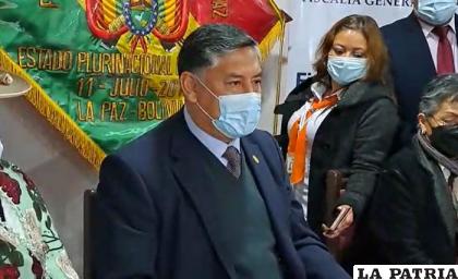 El fiscal Juan Lanchipa este lunes en La Paz /ERBOL