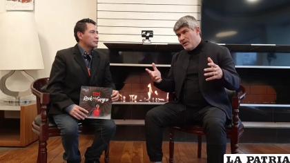 Piraí Vaca durante la entrevista de ayer en Oruro / LA PATRIA