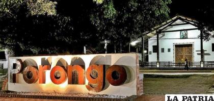 Letrero de bienvenida del municipio de Porongo 
/Archivo Internet