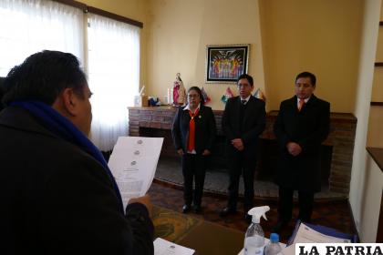 Los tres fiscales fueron posesionados la mañana de ayer /LA PATRIA
