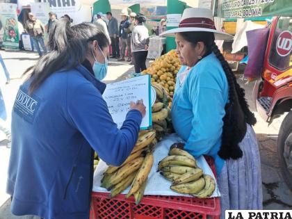 Visita a los centros de abasto para verificar venta de fruta /VDDUC
