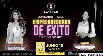 Afiche oficial del taller /RRSS
