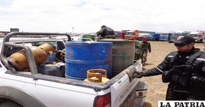 Los controles son para evitar el contrabando de combustible /Archivo La Razón
