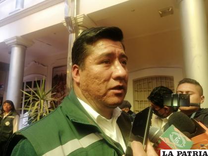 Jefe departamental del Senasag, Edson Challapa /LA PATRIA