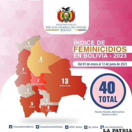 En Santa Cruz, 13 mujeres fueron asesinadas /Fiscalía