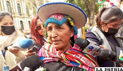 La exdiputada Lidia Patty Mullisaca /ABI
