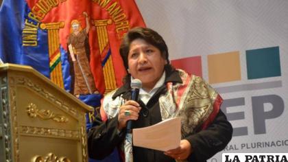 La vocal Dina Chuquimia, en un anterior acto /TSE