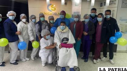 El joven cadete fue dado de alta de la Clínica del Sur donde permaneció hospitalizado /RADIO ANDR?S IBÁ?EZ
