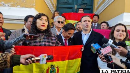 En la Plaza Murillo de la sede de Gobierno, presentaron el nuevo proyecto político /APG