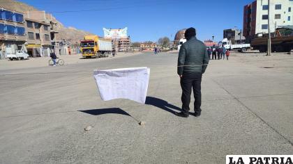 Bloqueo por la zona del Casco /GENTILEZA
