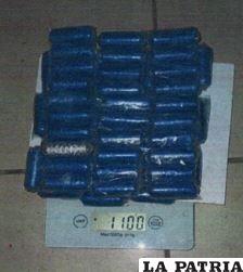 Pretendían trasladar las cápsulas con cocaína hasta Chile /Cortesía
