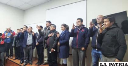 Momento de la posesión del Frente de Integración Docente (FID) /LA PATRIA