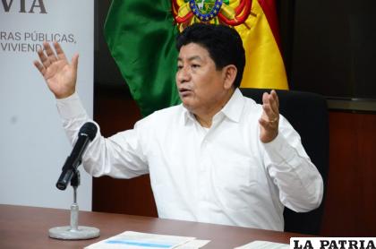 El ministro de Obras Públicas, Edgar Montaño /ABI