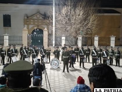La retreta alegró la noche en Caracollo /Cortesía 
