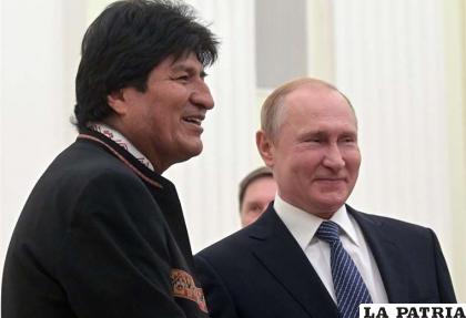 Evo Morales muestra solidaridad con el presidente Ruso Vladimir Putin /RPP