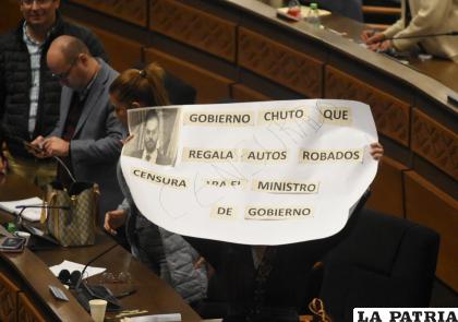 El ministro de Gobierno, Eduardo Del Castillo fue censurado anoche /APG
