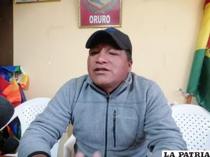Presidente de la Fedjuve, Richard Mamami, dice que su discurso fue para motivar a los transportistas a mejorar su servicio /LA PATRIA