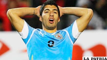 Luis Suárez, se perdió una gran opción de gol