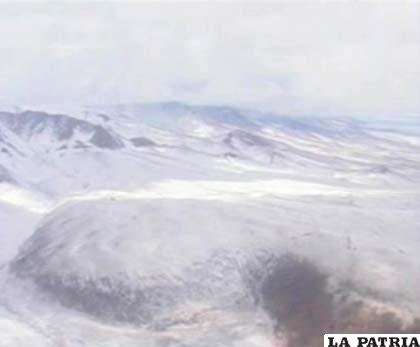 Zona nevada en Sur Lípez, Potosí