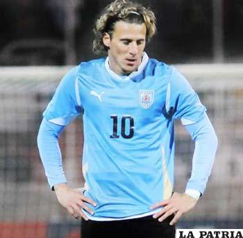 Diego Forlán de la selección uruguaya