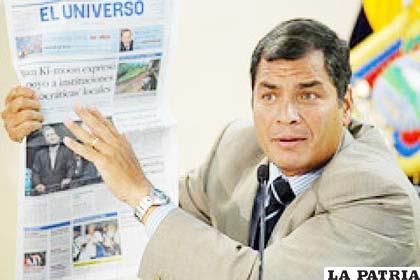 Correa logró fallo contra periódico El Universo