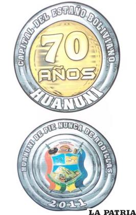 Moneda conmemorativa de Huanuni