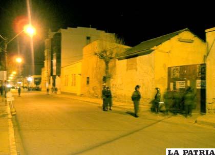 La Policía resguardó las instalaciones de Obras Públicas Municipales hasta horas de la noche