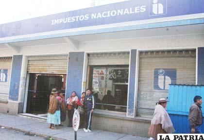 Impuestos Nacionales,lugar donde se produjo el reclamo