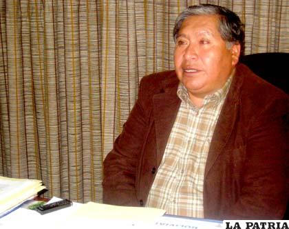 Actual presidente de Coteor, Wilford Condori Choque